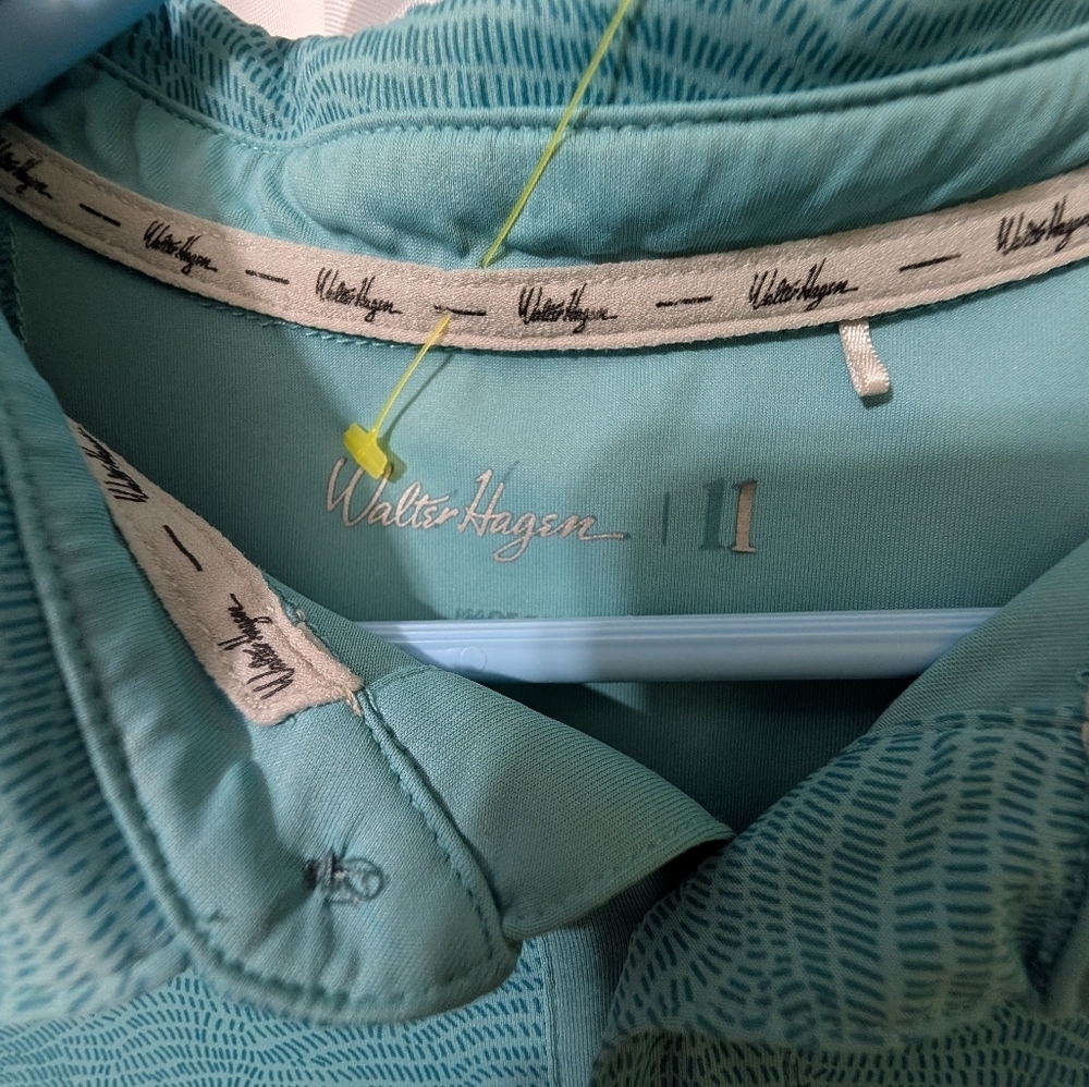 Walter Hagen Teal Mens Golf Polo - Picture 4 of 4